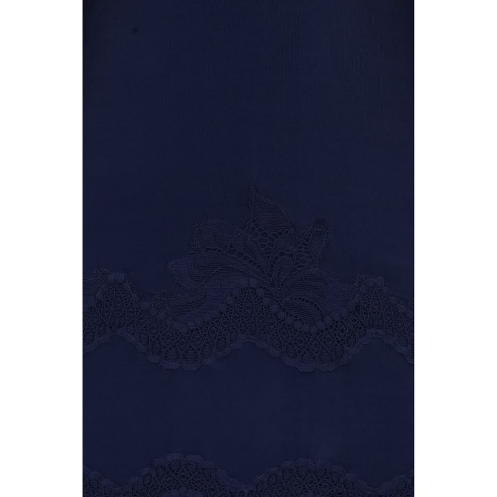 Dress by Rabanne for women in stretch polyamide blue features an sultry silhouette defined by a and , falling to an sultry long for a sultry look.