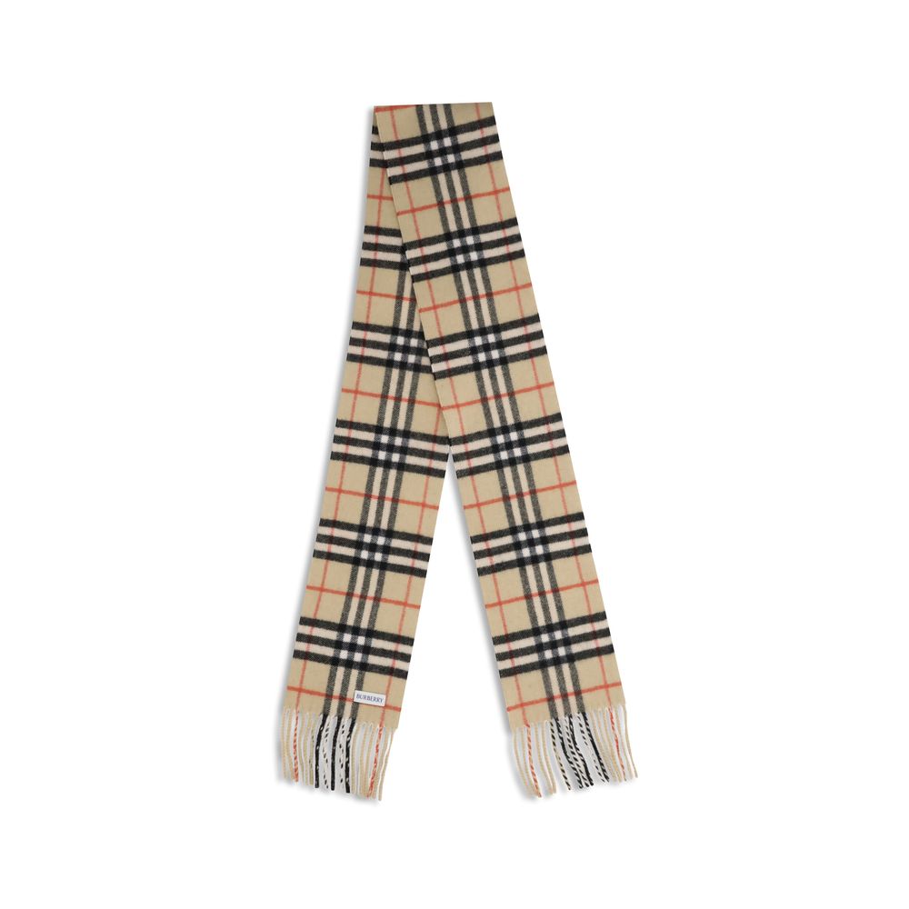 Scarf by Burberry for men in cashmere & capra leather beige & patterned showcases a warm silhouette from the Cashmere & Capra Leather Shawl Scarf collection, offering a warm drape that exudes sophisticated luxury.