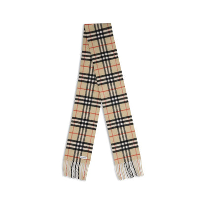 Scarf by Burberry for men in cashmere & capra leather beige & patterned showcases a warm silhouette from the Cashmere & Capra Leather Shawl Scarf collection, offering a warm drape that exudes sophisticated luxury.