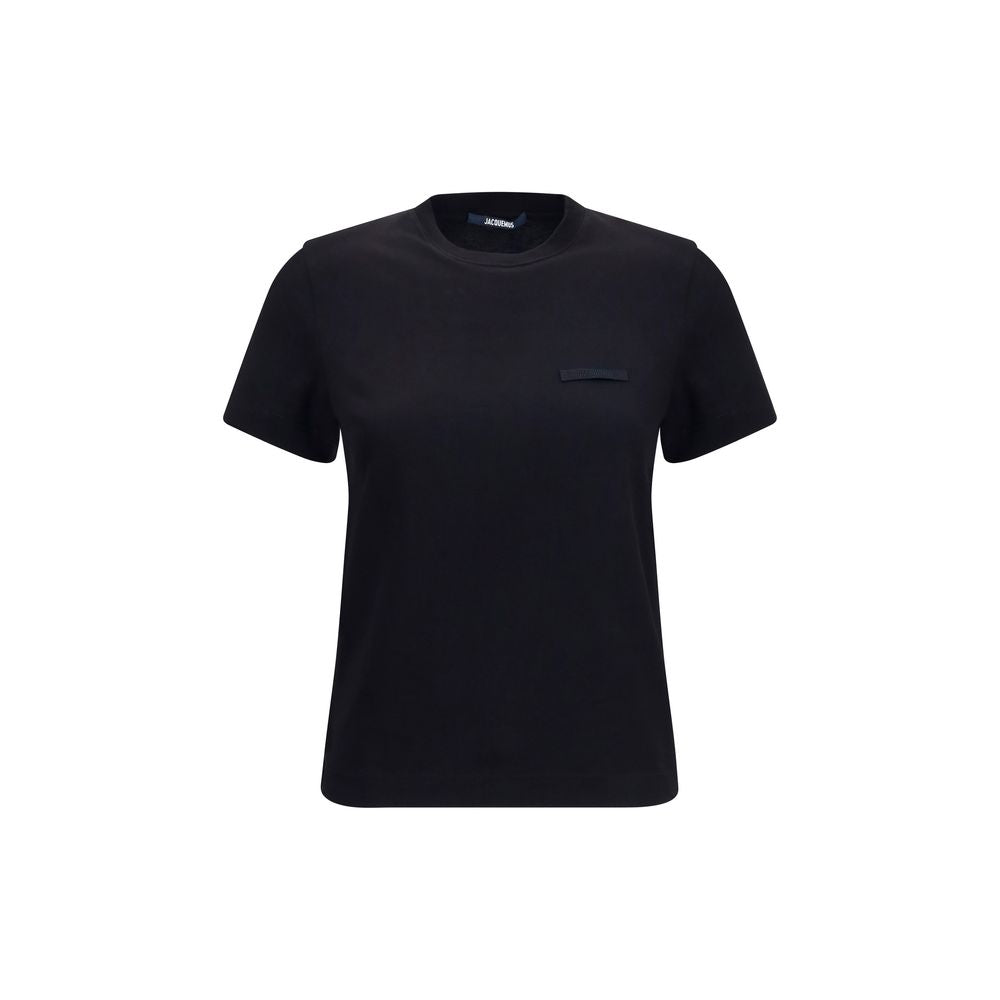 T-Shirt by Jacquemus for women in cotton black, signature & monogram features an on trend silhouette, perfectly showcasing a on trend and crew neckline for an elevated aesthetic.