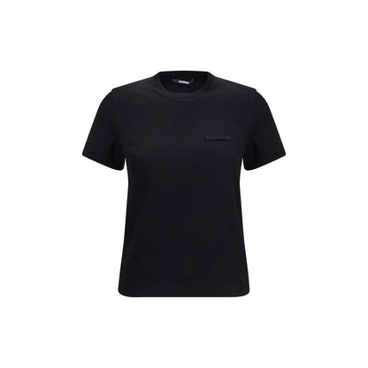 T-Shirt by Jacquemus for women in cotton black, signature & monogram features an on trend silhouette, perfectly showcasing a on trend and crew neckline for an elevated aesthetic.