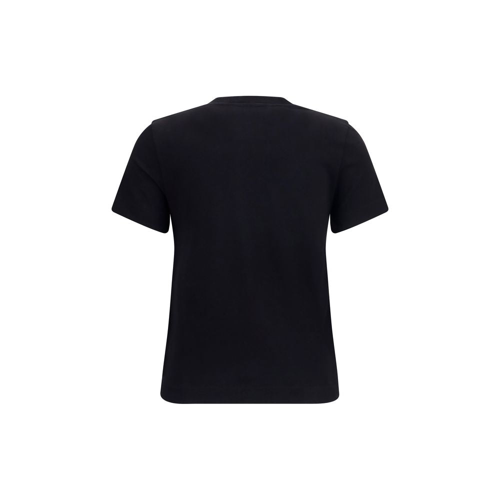 T-Shirt by Jacquemus for women in cotton black, signature & monogram showcases a chic silhouette, artfully detailed with a chic crew neckline and for a chic finish.