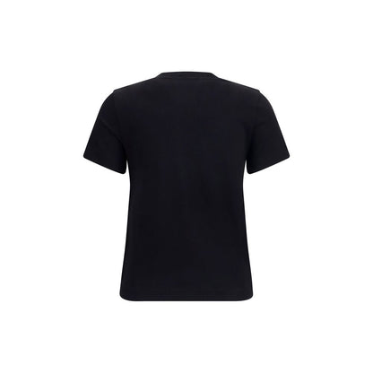 T-Shirt by Jacquemus for women in cotton black, signature & monogram showcases a chic silhouette, artfully detailed with a chic crew neckline and for a chic finish.