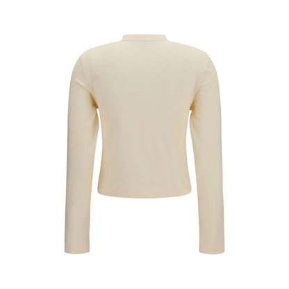 T-Shirt by Jacquemus for women in cotton beige & signature features an on trend silhouette, perfectly showcasing a on trend and crew neckline for an elevated aesthetic.