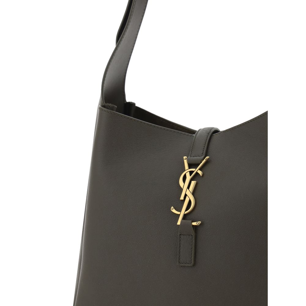 Shoulder Hobo Bag by Saint Laurent for women in bos taurus calf grained leather bicolour features a effortless chic silhouette with a secure buckle & hook, ample built-in-compartments, and versatile shoulder-strap & adjustable-strap for a effortless chic finish.