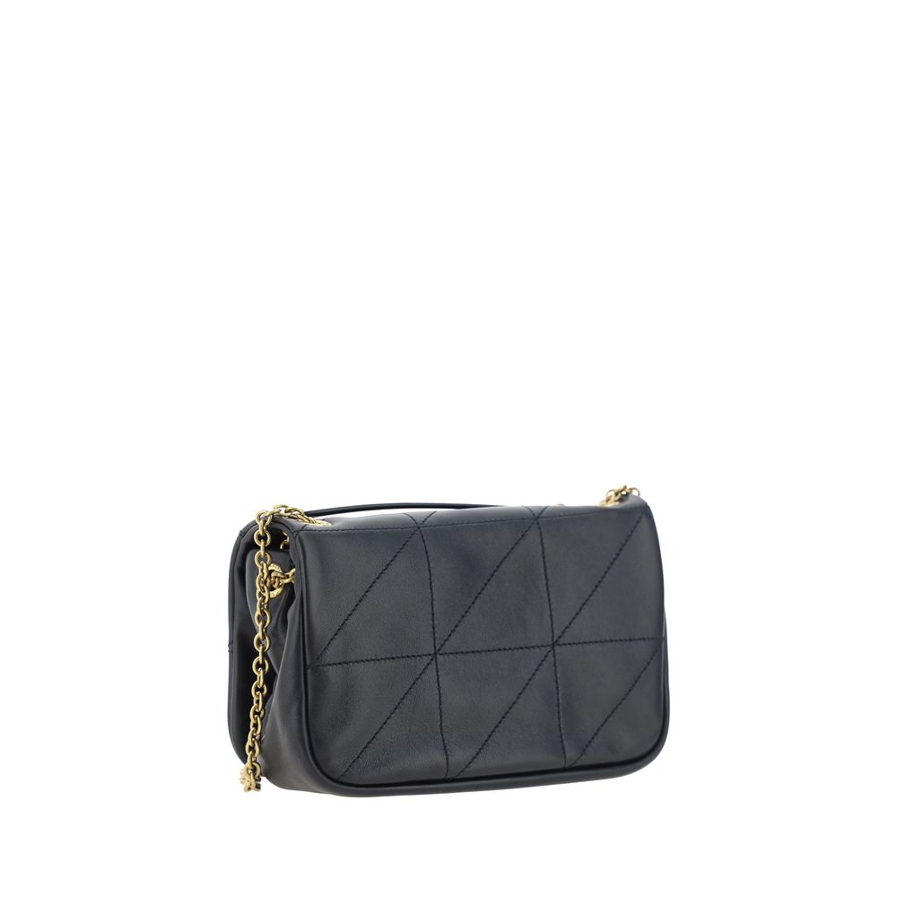 2-in-1 Shoulder & Crossbody Flap Bag by Saint Laurent for women in lambskin leather black & signature features an effortlessly chic silhouette with a secure flap & magnetic, ample , and versatile crossbody-strap & shoulder-strap for effortlessly chic everyday luxury.