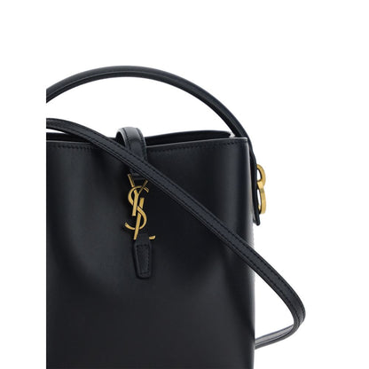 Shoulder Bag by Saint Laurent for women in bos taurus calf nappa & suede leather black presents a versatile silhouette, showcasing a secure hook and versatile single-compartment with versatile shoulder-strap, handle & adjustable-strap for a sophisticated look.