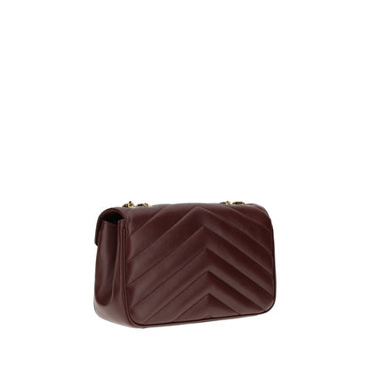 Quilted 2-in-1 Shoulder & Crossbody Flap Bag by Saint Laurent for women in lambskin leather bordeaux features a effortless chic silhouette with a secure flap & magnetic, ample , and versatile crossbody-strap, shoulder-strap & adjustable-strap for a effortless chic finish.