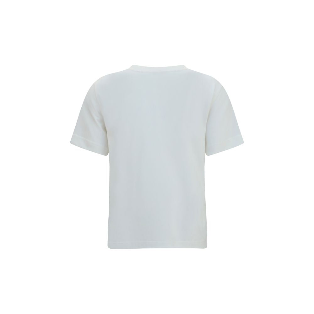 T-Shirt by Burberry for women in cotton white features an edgy silhouette, meticulously detailed with a sophisticated and crew neckline for a truly edgy finish.