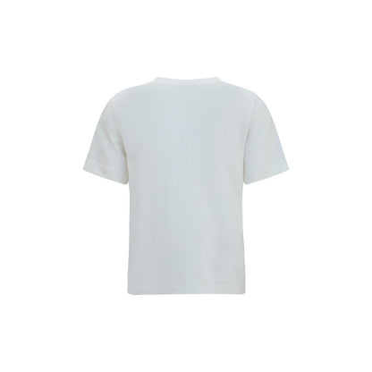 T-Shirt by Burberry for women in cotton white features an edgy silhouette, meticulously detailed with a sophisticated and crew neckline for a truly edgy finish.