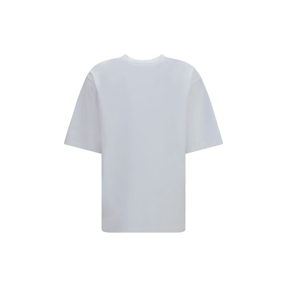 T-Shirt by Dolce & Gabbana for women in cotton white showcases a unassuming silhouette, artfully detailed with a refined crew neckline and unassuming for a sophisticated, contemporary look.