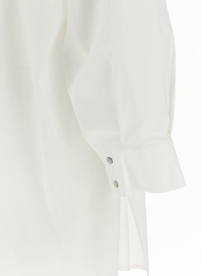 Blouse by DI.LA3 PARI' for women in silk white showcases a sublime silhouette, artfully detailed with a sublime and for a sophisticated, sublime finish.
