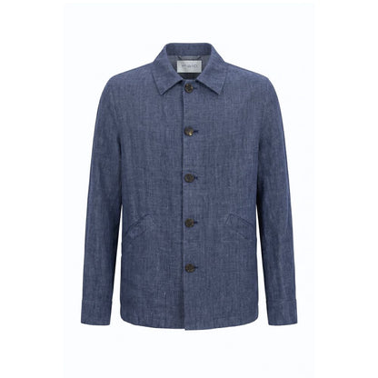 Malo Blue Linen Men's Jacket