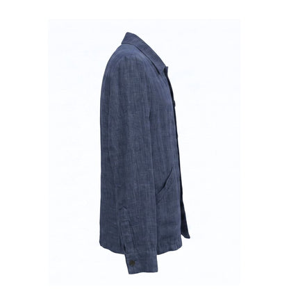 Malo Blue Linen Men's Jacket