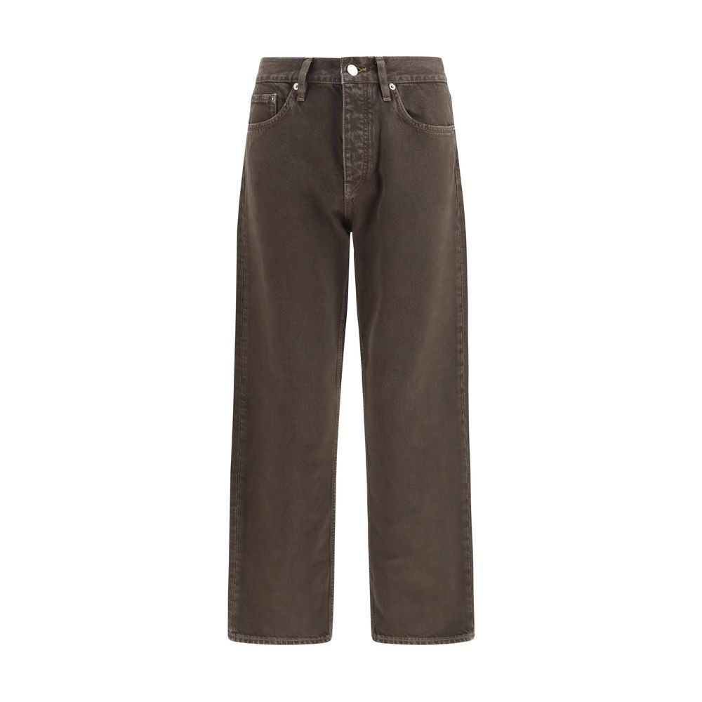 Jeans by Sunflower for men in denim cotton brown features a polished silhouette with a polished relaxed-fit, wide & oversized, reaching a polished long and finished with a polished mid rise.