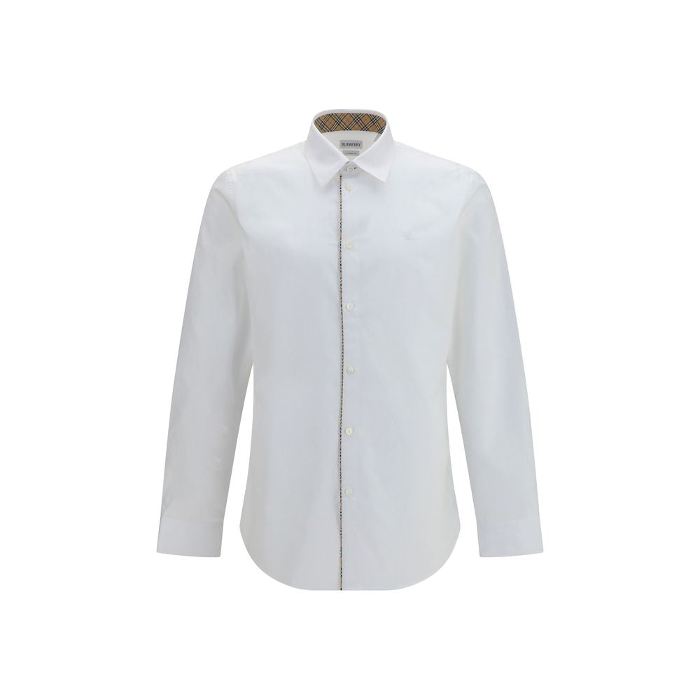Dress Shirt by Burberry for men in cotton white features an polished silhouette, showcasing a sophisticated and long-sleeve detail for a truly polished finish.