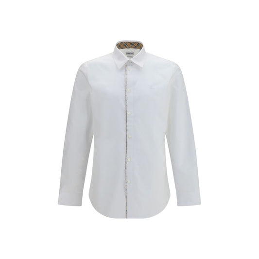 Dress Shirt by Burberry for men in cotton white features an polished silhouette, showcasing a sophisticated and long-sleeve detail for a truly polished finish.