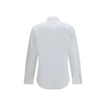 Dress Shirt by Burberry for men in cotton white showcases a sharp silhouette, elegantly detailed with a sharp and sharp .