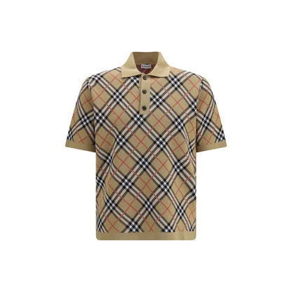 Burberry Beige Cotton Polo Shirt