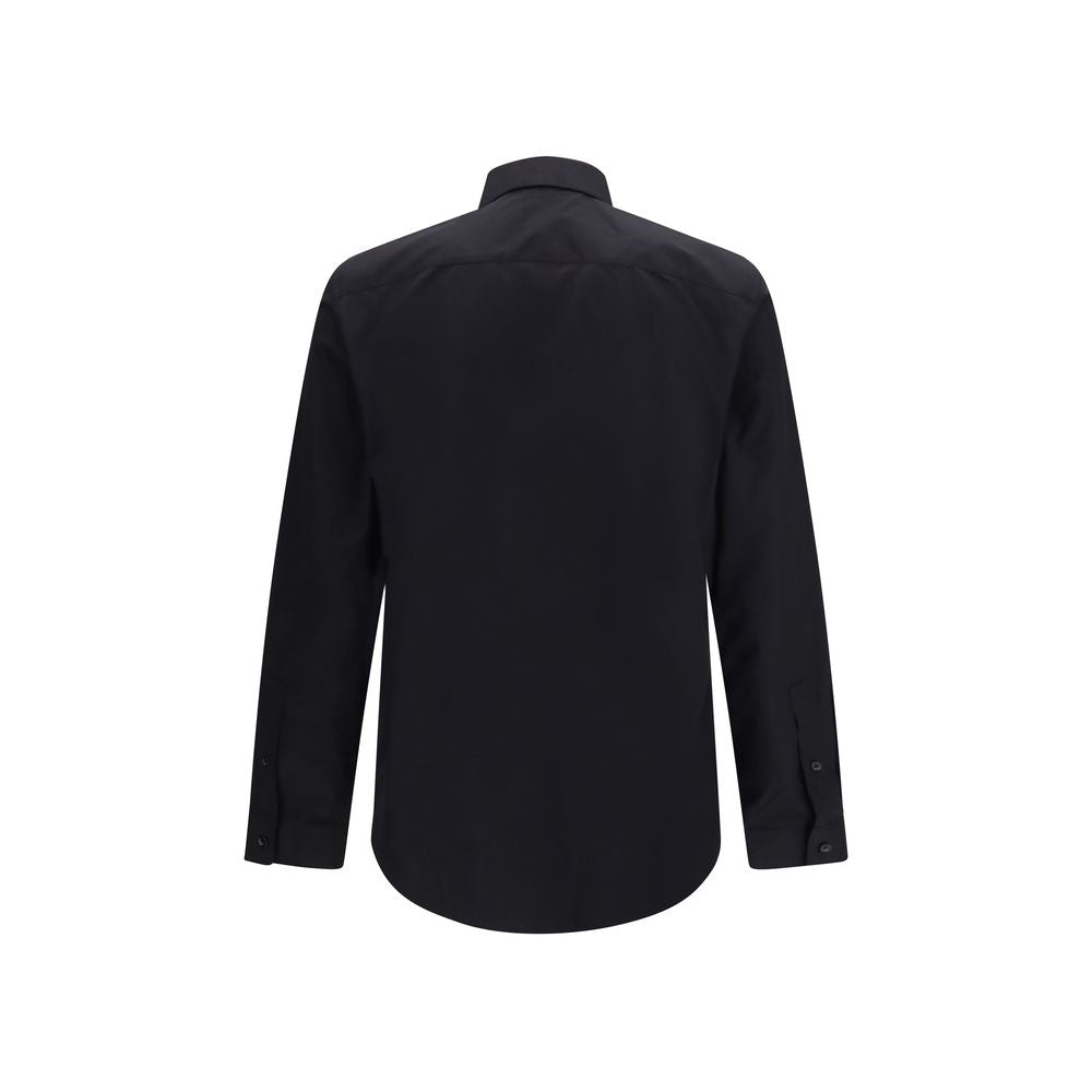 Dress Shirt by Burberry for men in cotton black showcases a sharp silhouette, elegantly detailed with a sharp and sharp .
