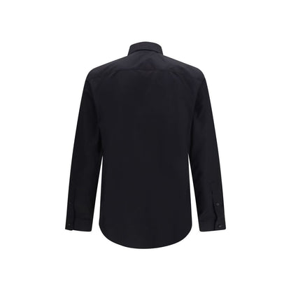 Dress Shirt by Burberry for men in cotton black showcases a sharp silhouette, elegantly detailed with a sharp and sharp .