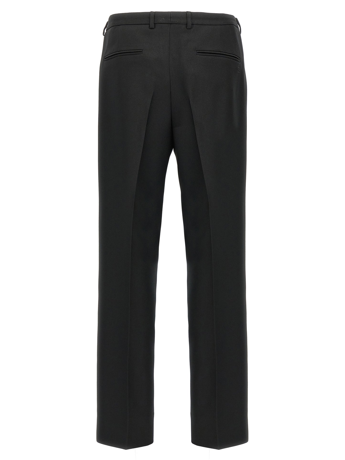 Casual Pants by Gucci for men in polyester twill black presents a refined pantology silhouette, artfully defined by a refined pantology , long, and a sophisticated .