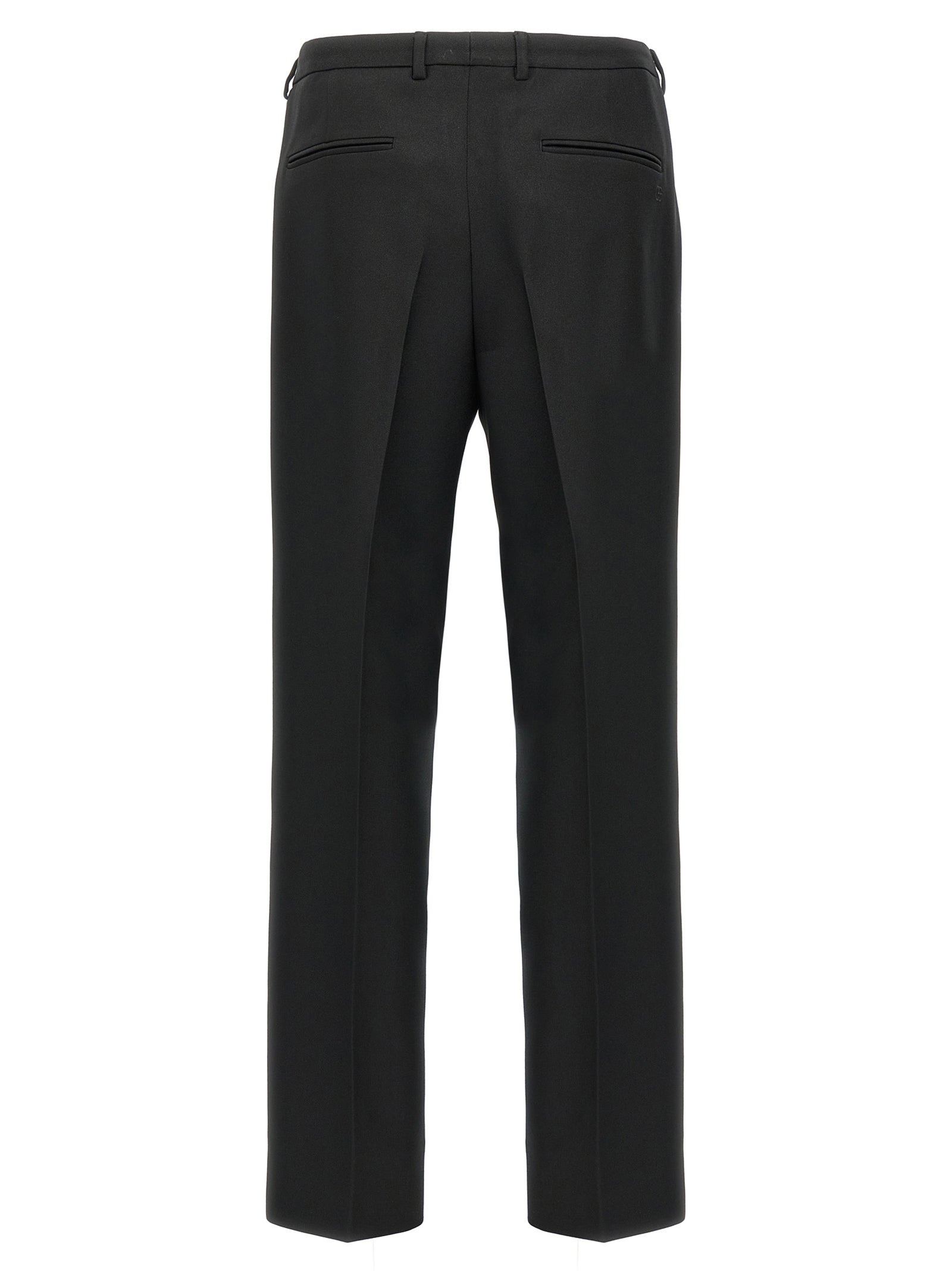 Casual Pants by Gucci for men in polyester twill black presents a refined pantology silhouette, artfully defined by a refined pantology , long, and a sophisticated .