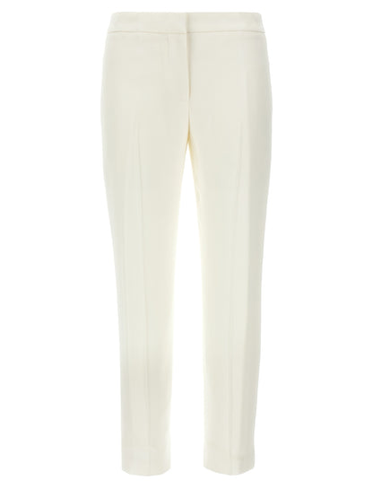 Casual Pants by Alexander McQueen for women in acetate crepe & viscose white features an sophisticated mid rise and straight with a precise long, creating a sophisticated and sophisticated silhouette.