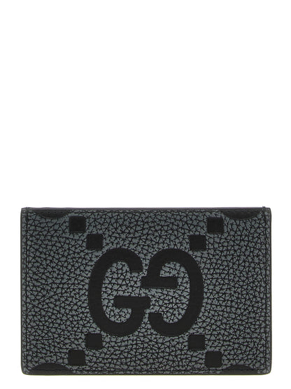 Cardholder Card Case by Gucci for men in calfskin leather black features a distinguished silhouette, showcasing the distinguished design of the Gg Calfskin Leather Cardholder Card Case with refined card-organization compact-design.