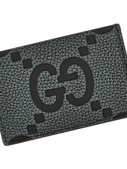 Cardholder Card Case by Gucci for men in calfskin leather black features a refined silhouette, showcasing the elegant lines of the Gg Calfskin Leather Cardholder Card Case alongside premium card-organization compact-design for a refined finish.