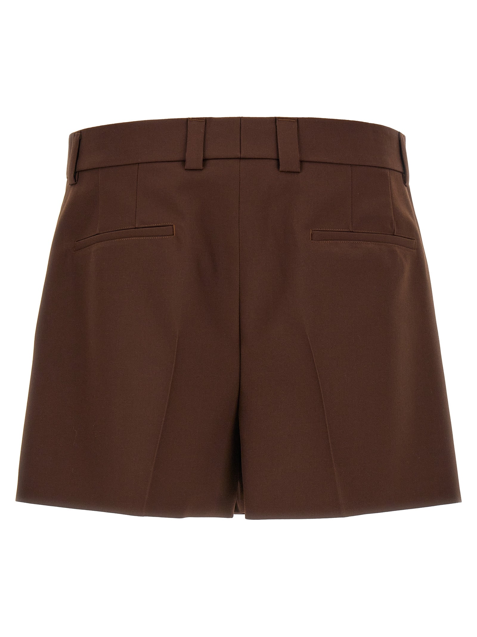 Bermuda Shorts by Gucci for men in wool viscose twill brown features a eye catching and short with a eye catching .