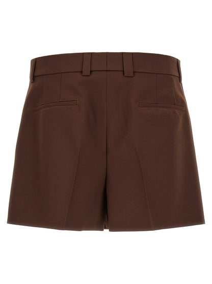 Bermuda Shorts by Gucci for men in wool viscose twill brown features a eye catching and short with a eye catching .