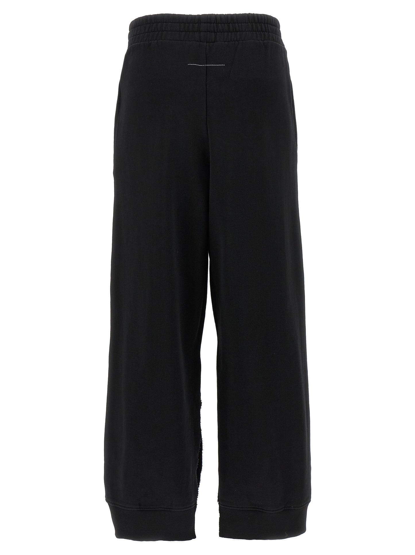 Joggers by MM6 Maison Margiela for women in cotton black, white, signature & print features an sophisticated high rise and wide with a precise long, creating a sophisticated and sophisticated silhouette.