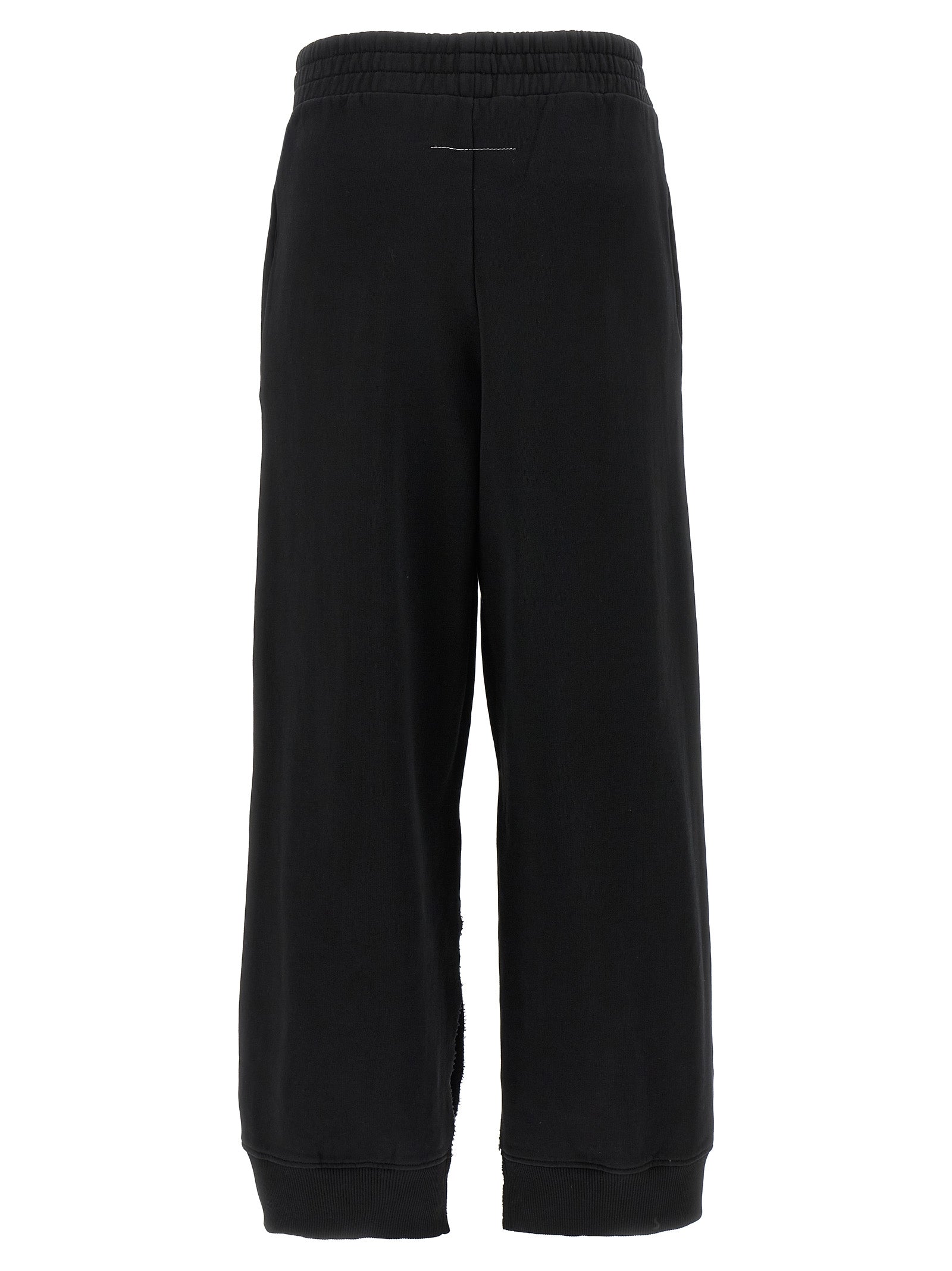 Joggers by MM6 Maison Margiela for women in cotton black, white, signature & print features an sophisticated high rise and wide with a precise long, creating a sophisticated and sophisticated silhouette.