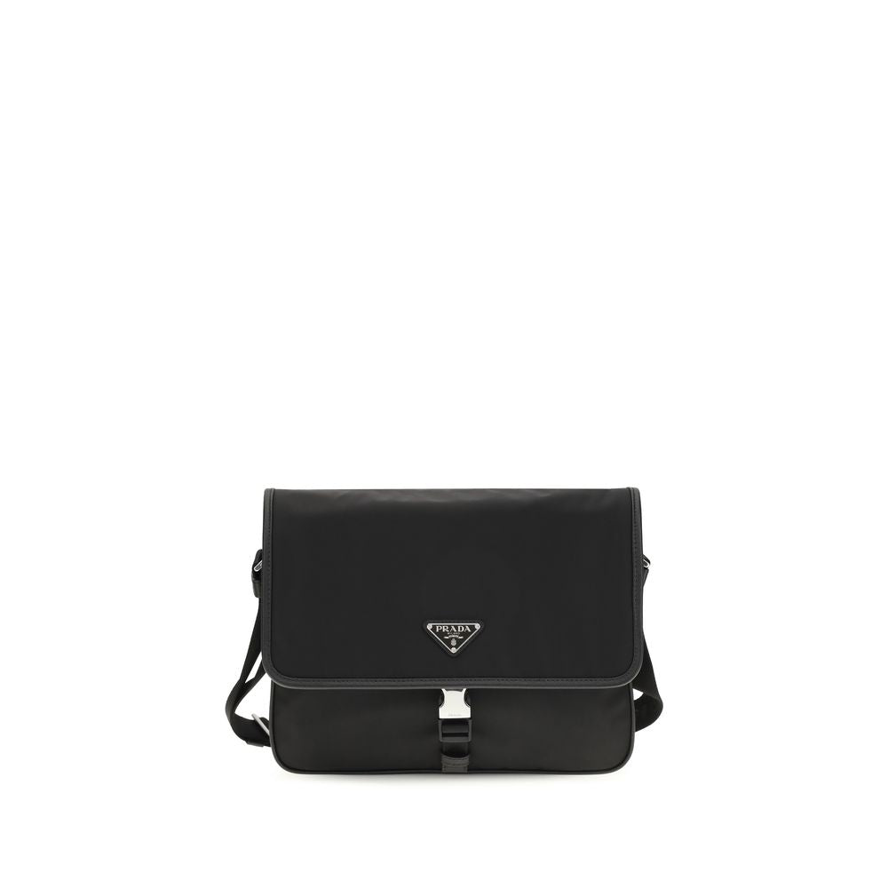 Shoulder Flap Bag by Prada for men in polyamide polyester nylon leather & viscose black & signature features a enviable silhouette, showcasing a secure snap, flap & zipper, ample , and enviable shoulder-strap & adjustable-strap for a enviable finish.