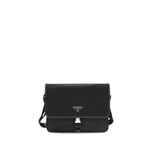 Shoulder Flap Bag by Prada for men in polyamide polyester nylon leather & viscose black & signature features a enviable silhouette, showcasing a secure snap, flap & zipper, ample , and enviable shoulder-strap & adjustable-strap for a enviable finish.
