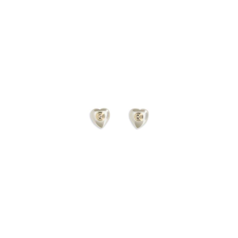 Earrings by Valentino Garavani for women in cotton cream, gold & signature showcases a captivating silhouette, featuring an captivating from the V Logo Women's Gold Pearls & Glass Earrings collection for a captivating finish.