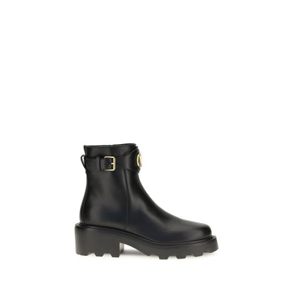 Ankle Strap Boots by Valentino Garavani for women in bos taurus calfskin leather black & signature showcases a impeccable silhouette as V Logo Women's Bos Taurus Calfskin Leather Ankle Strap Boots, artfully defined by a impeccable and a impeccable .