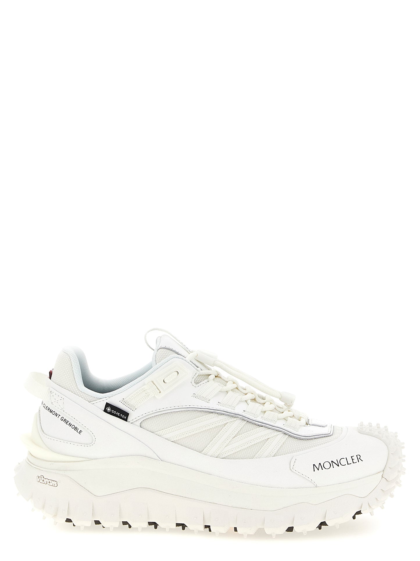 Athletic Sneakers by Moncler for women in eva & polyamide white showcases a architectural silhouette, artfully capturing the essence of the Women's Athletic EVA & Polyamide Sneakers with its signature architectural athletic style construction.