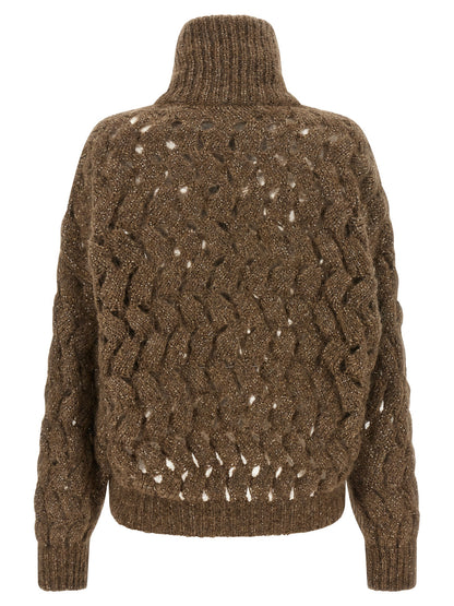 Brunello Cucinelli Brown Wool Cardigan