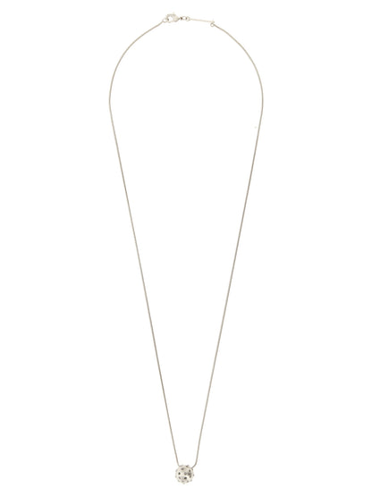 Rick Owens Orb Women's Palladium Brass & Crystal Necklace - Palladium Silver