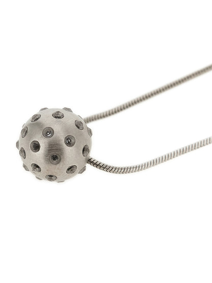 Rick Owens Orb Women's Palladium Brass & Crystal Necklace - Palladium Silver