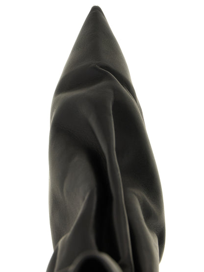 Ankle Boots by Rick Owens for women in bos taurus calfskin leather & plexiglass black & natural showcases a impeccable silhouette as Women's Bos Taurus Calfskin Leather & Plexiglass Ankle Boots, artfully defined by a impeccable and a impeccable pointed toe style.