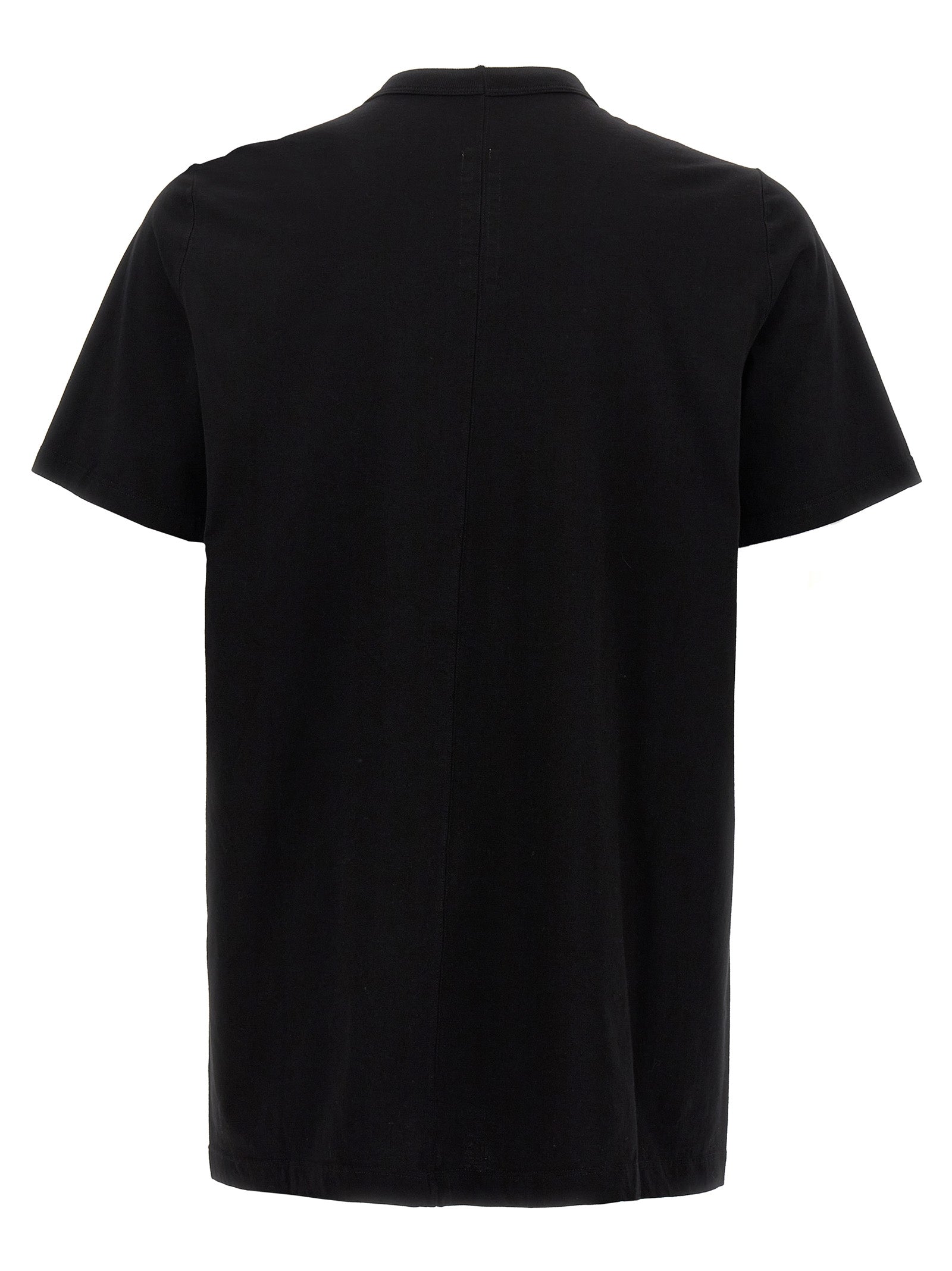 T-Shirt by Rick Owens for men in cotton black features an edgy silhouette, meticulously detailed with a sophisticated and crew neckline for a truly edgy finish.
