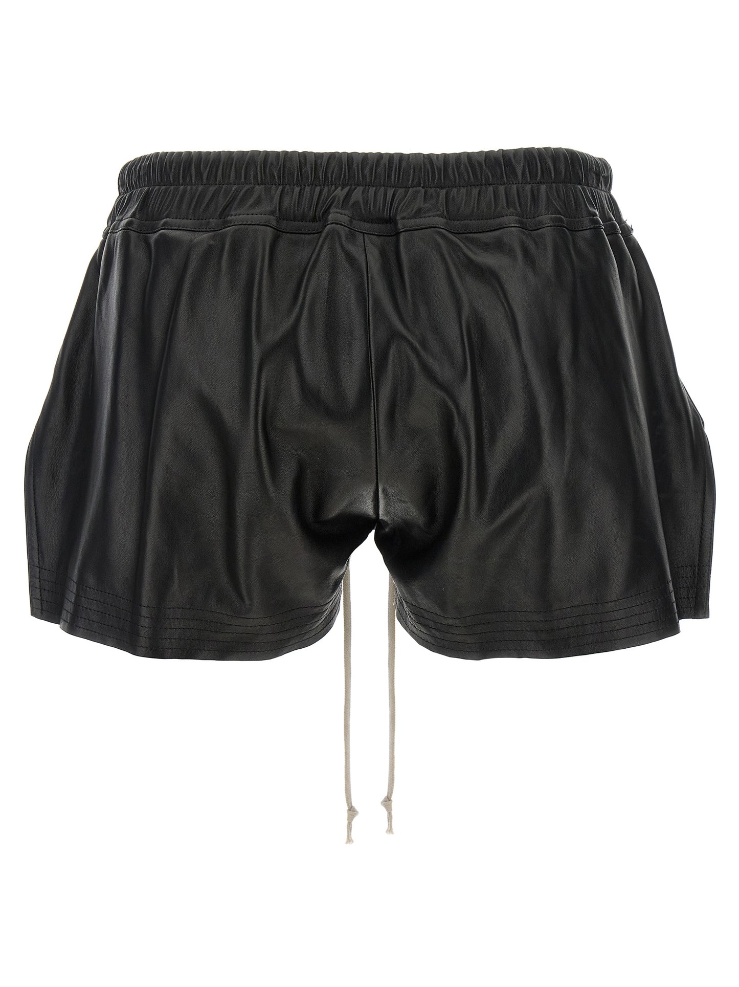 Rick Owens Women's Lamb Leather Bermuda Shorts - Black