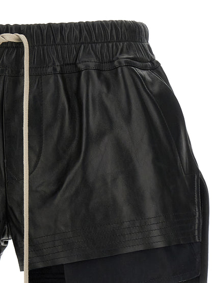 Rick Owens Women's Lamb Leather Bermuda Shorts - Black