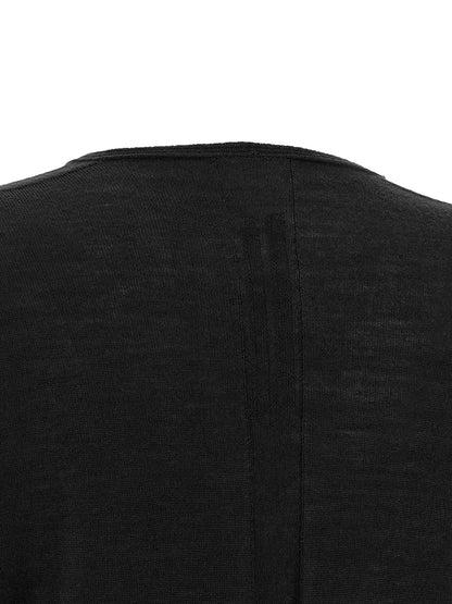 Sweatshirt by Rick Owens for women in wool cotton black features an provocated silhouette, detailed with a provocated and a refined for a sophisticated aesthetic.