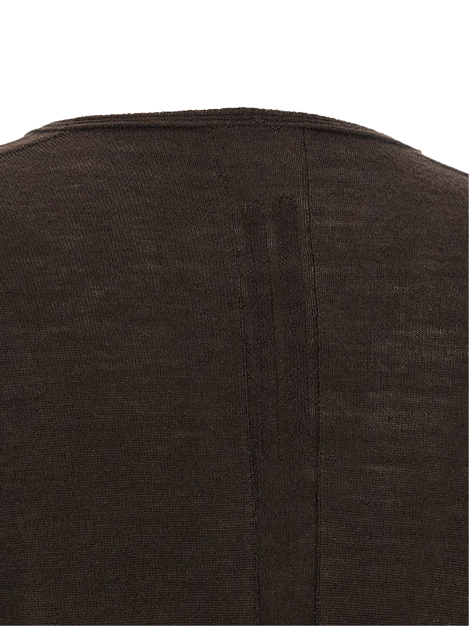 Shirt by Rick Owens for women in virgin wool brown showcases a sublime silhouette, artfully detailed with a sublime and for a sophisticated, sublime finish.