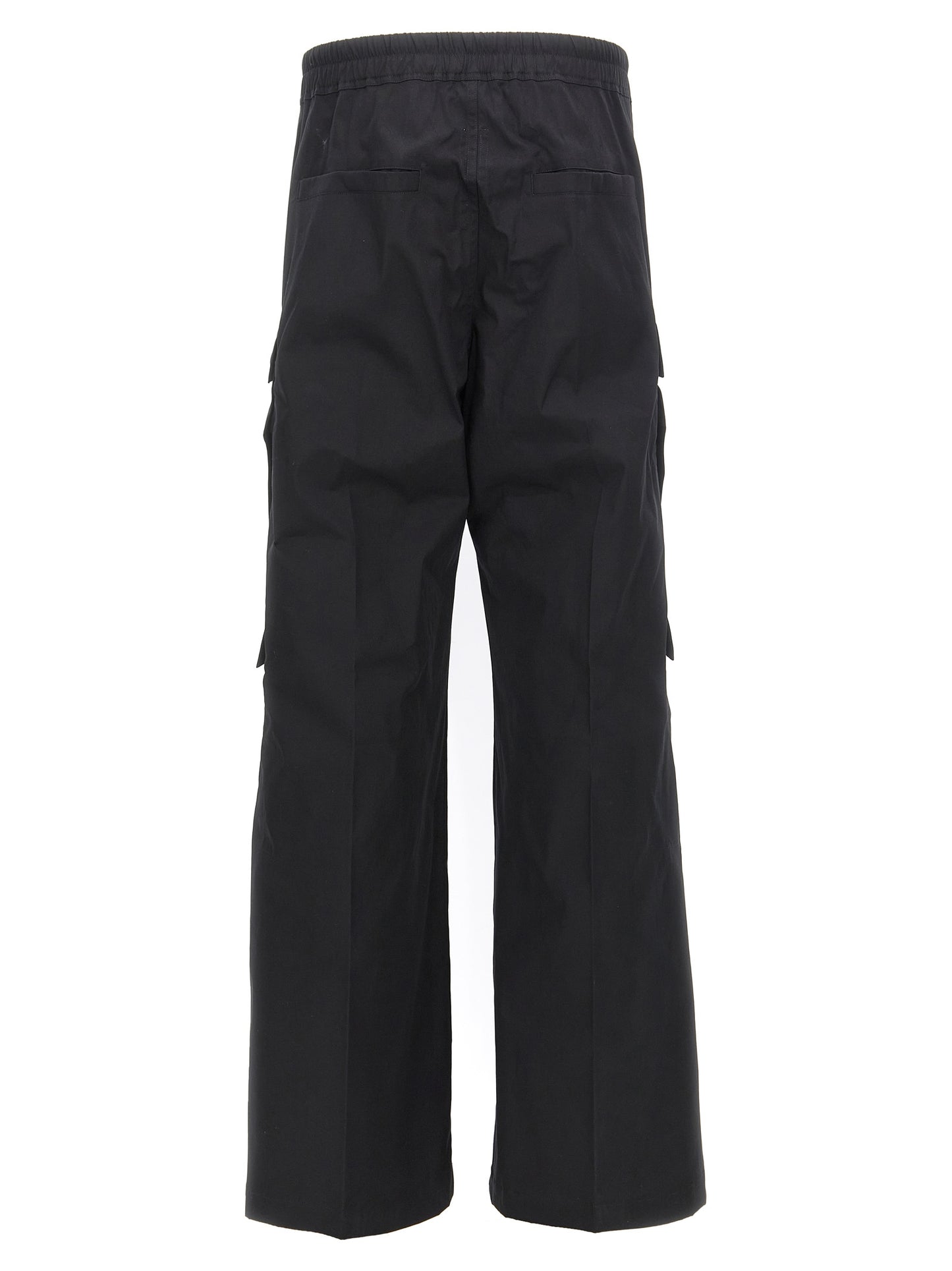 Cargo Pants by Rick Owens for men in stretch cotton black features an tailored wide with a and long, creating a tailored utilitarian silhouette.