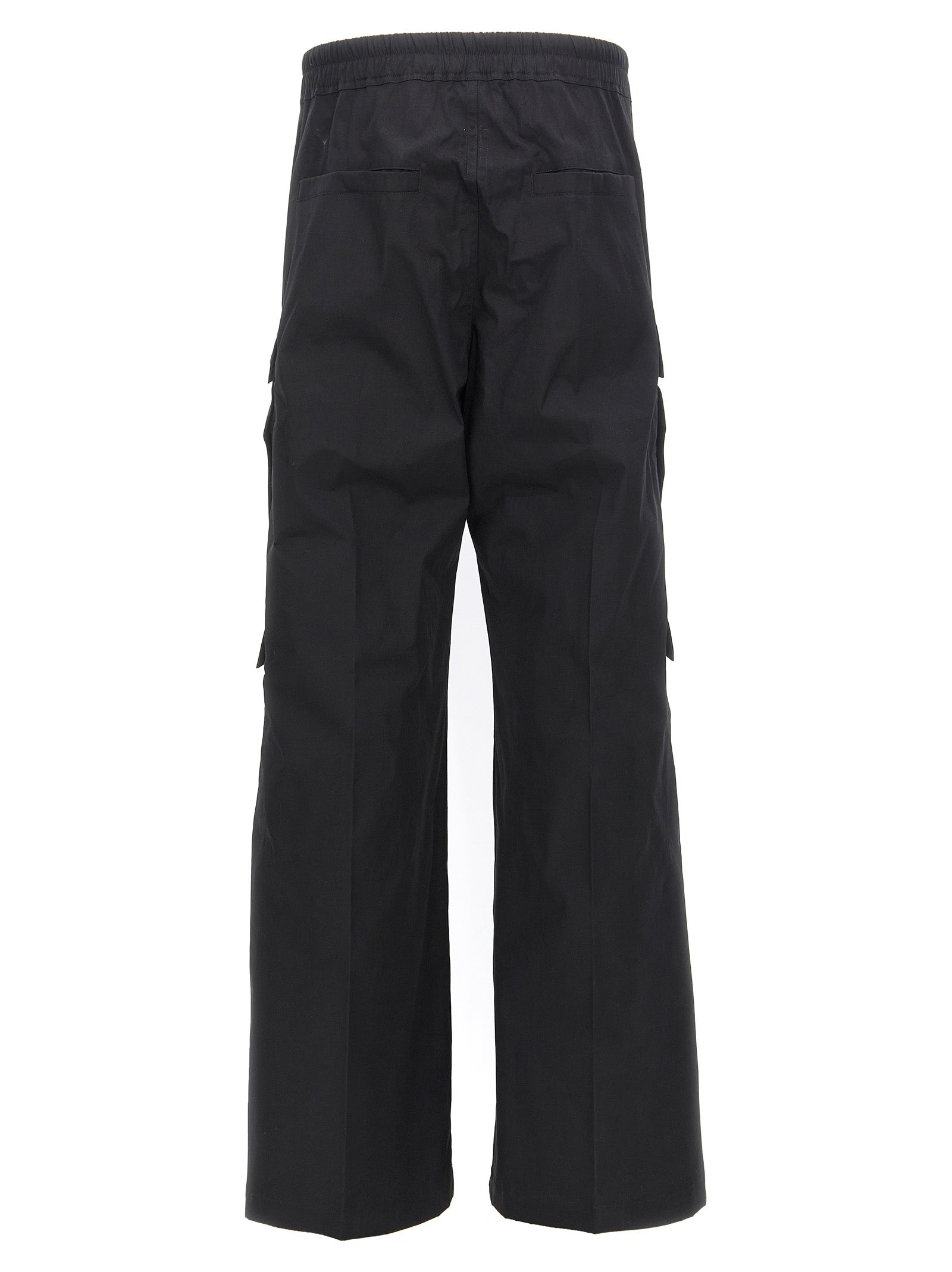 Cargo Pants by Rick Owens for men in stretch cotton black features an tailored wide with a and long, creating a tailored utilitarian silhouette.